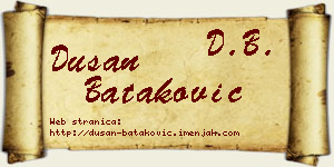 Dušan Bataković vizit kartica